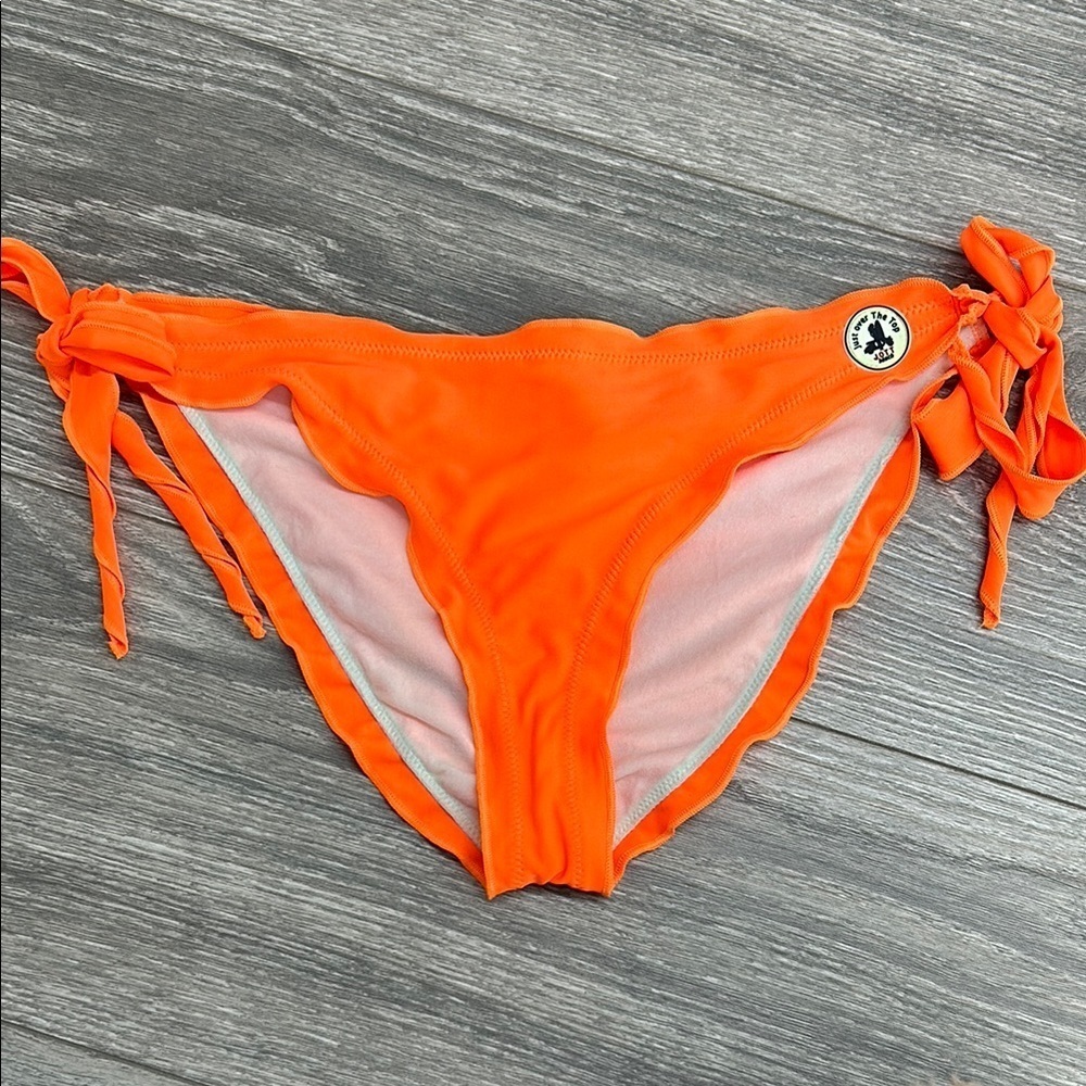 Jott Cassis side tie ruffle bikini bottoms side M